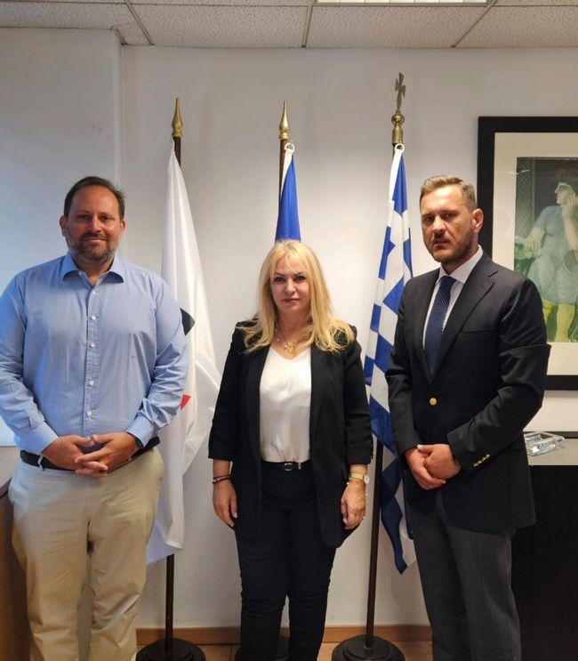 Meeting of the Deputy Minister of Development with the Management of the Hellenic Industrial Property Organisation (OBI)